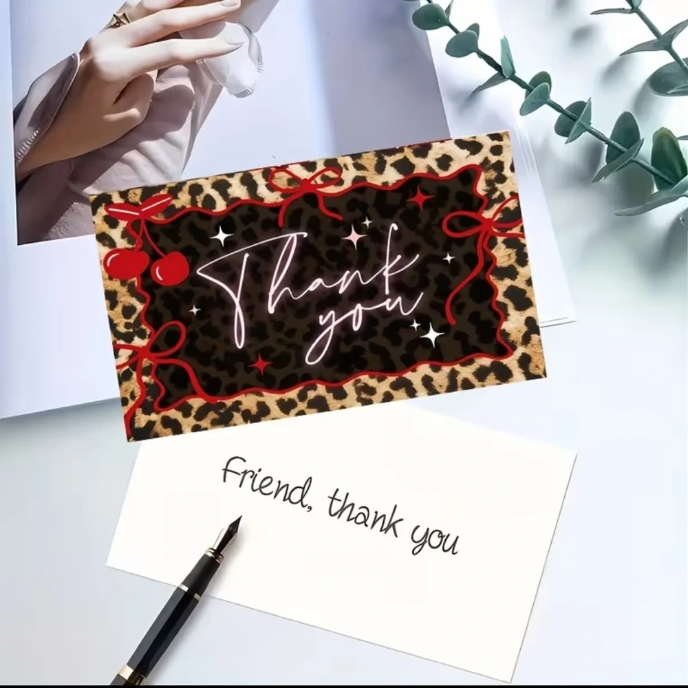 Leopard Print Thank You Cards, 20 cards, NEW - Picture 4 of 5